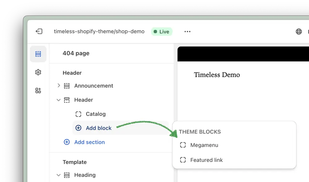 Header blocks